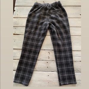 Mature sophisticated plaid pants.